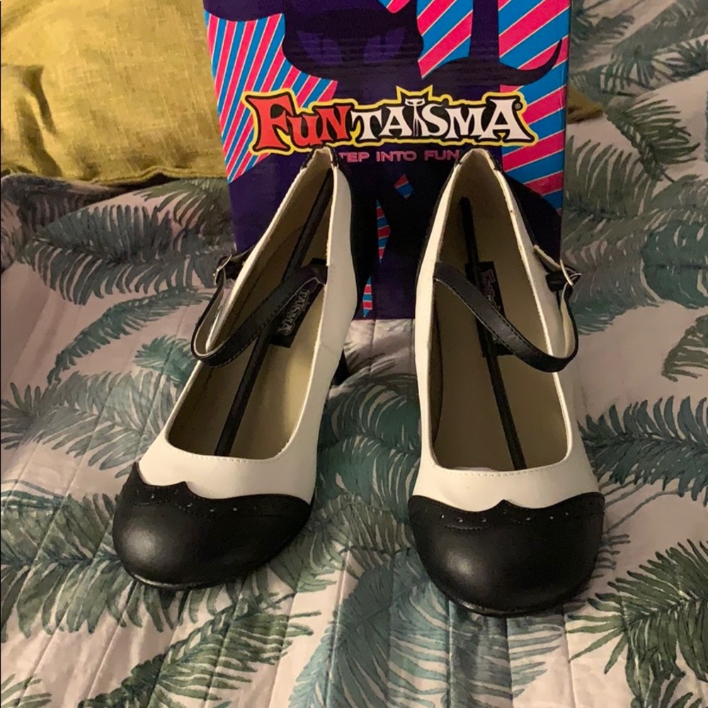 Funtasma Pinup Retro Rockabilly Shoes 9 Two-tone